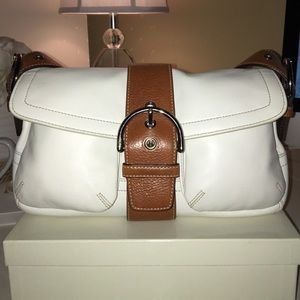 White Leather Coach Bag