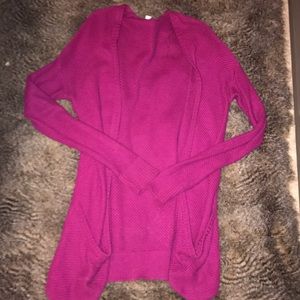 Magenta knitted cardi