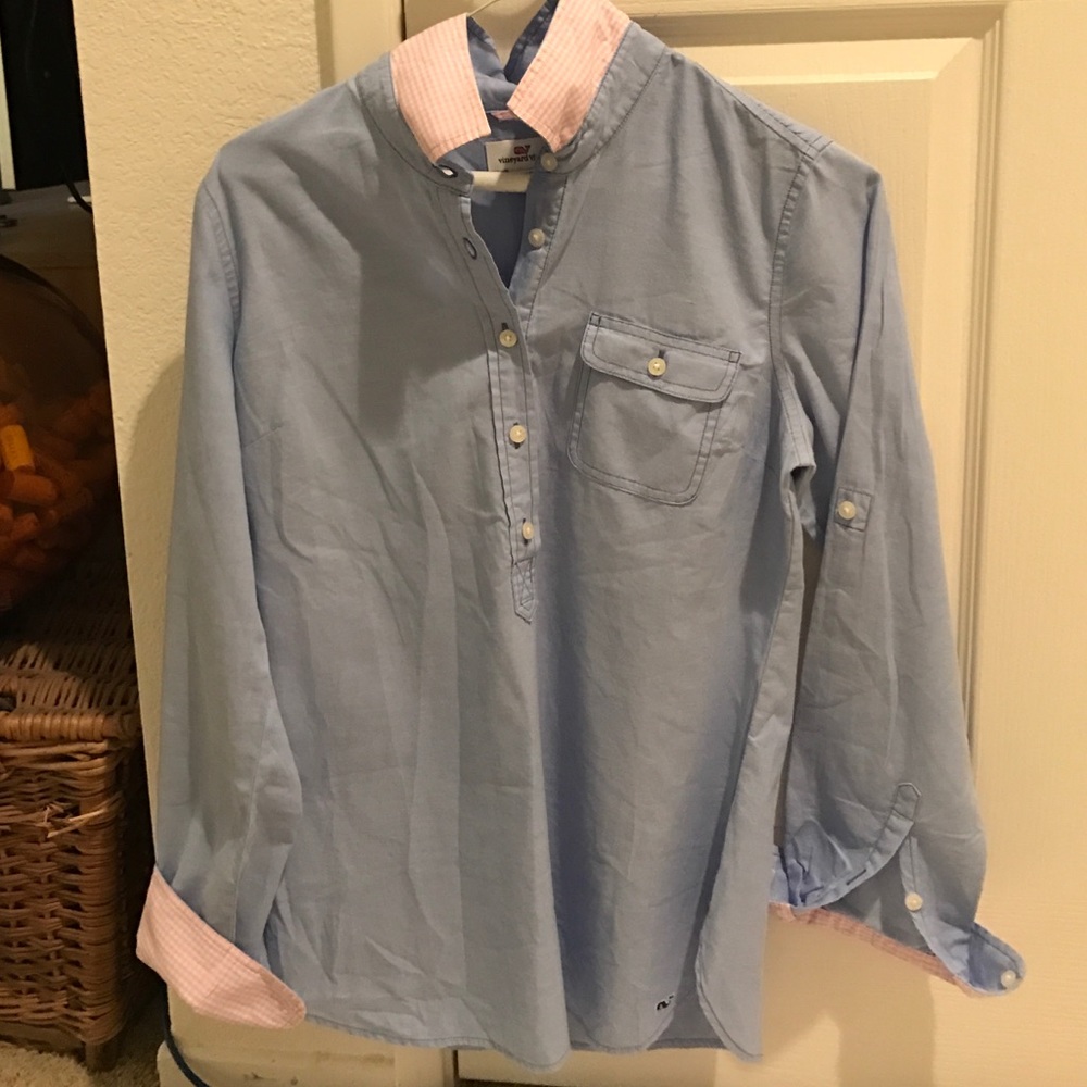 Cotton popover shirt