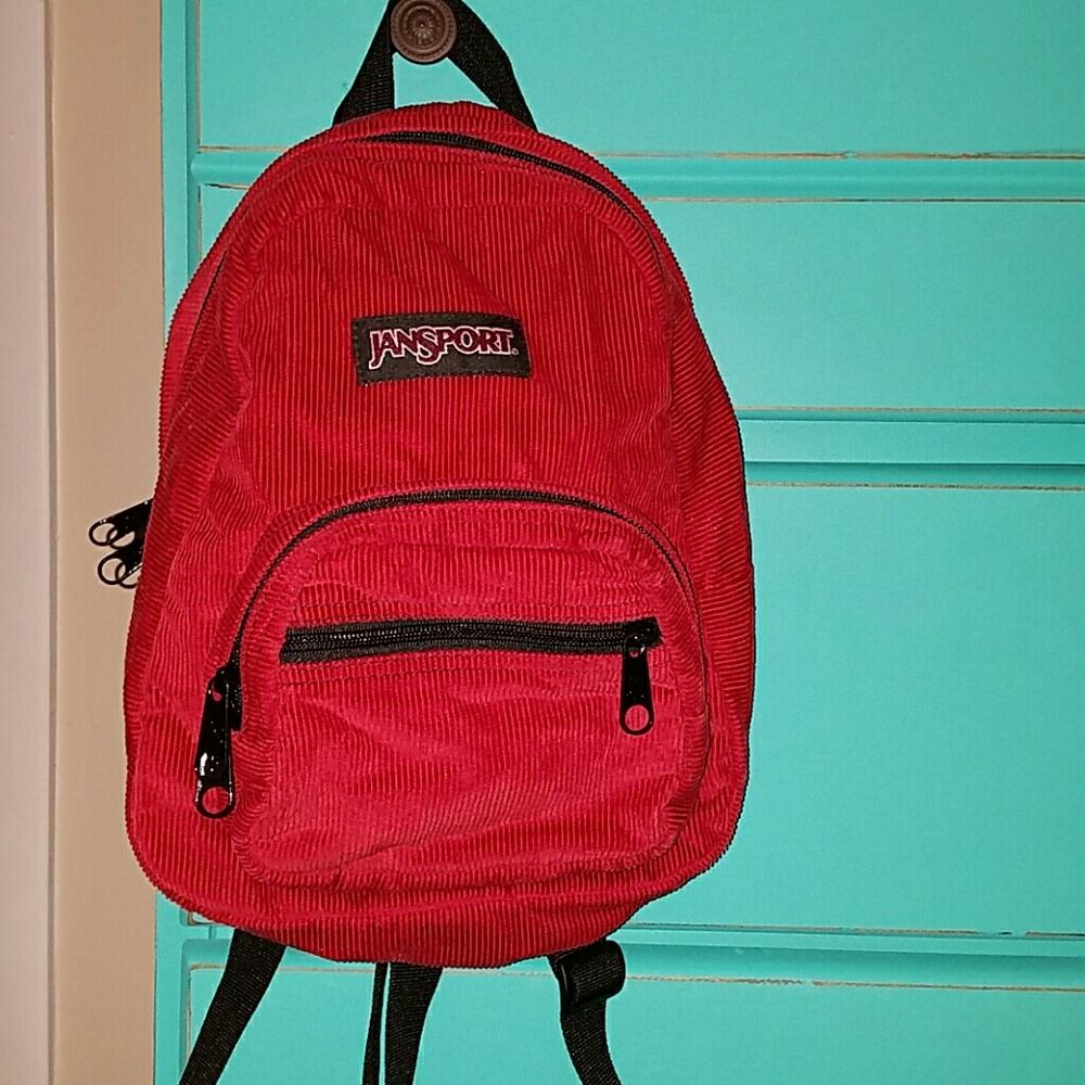 SALE!!Mini red corduroy JanSport