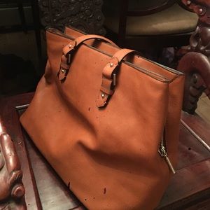 Zara leather tote