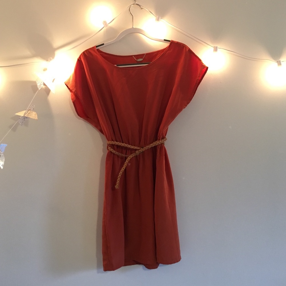 Orange dress w/ belt