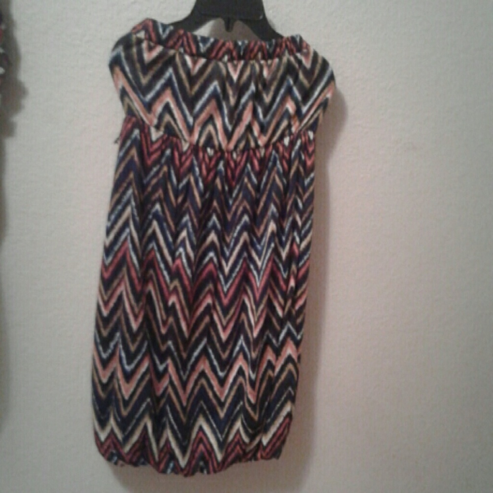 Multi color patterned dress