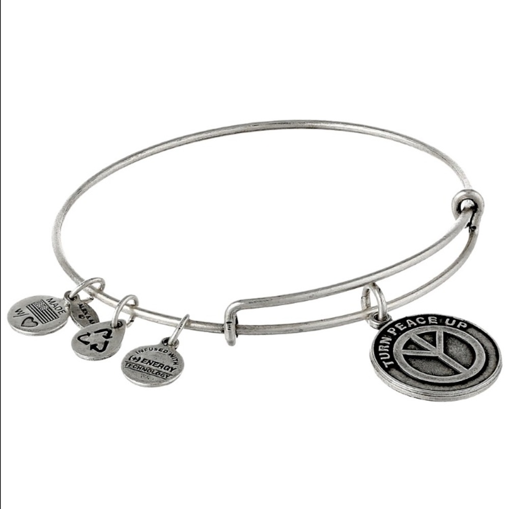 Alex and Ani turn peace up bracelet