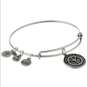 Alex and Ani turn peace up bracelet