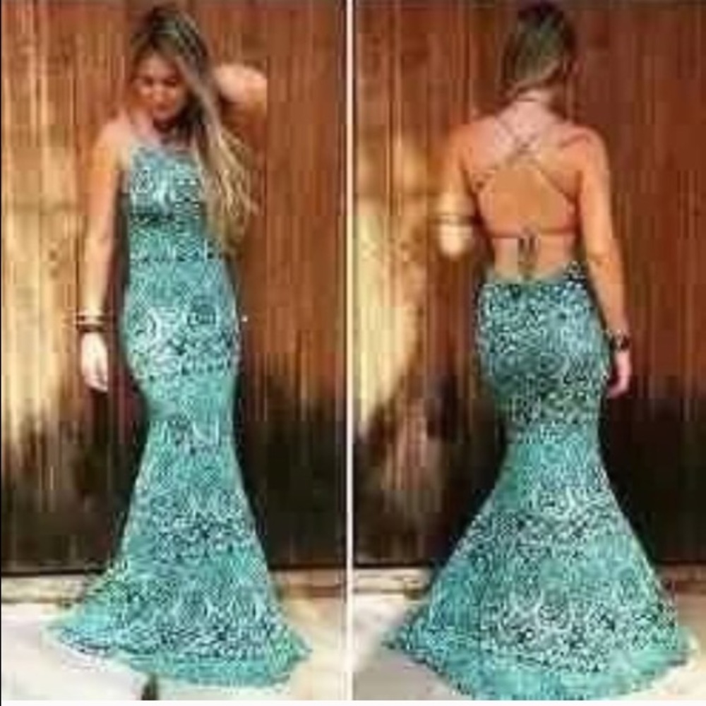 Green Mermaid Maxi Dress