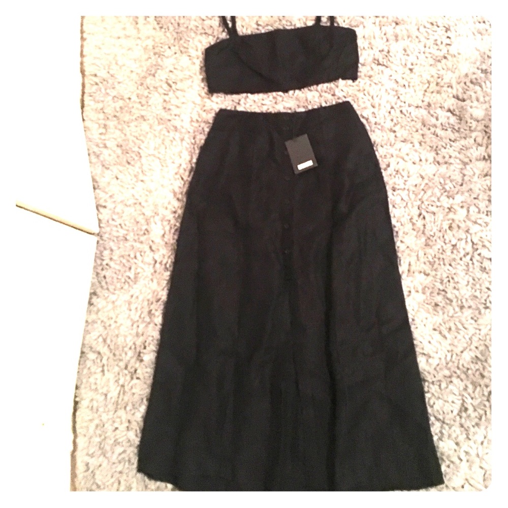 Reformation black augie two piece sz 2