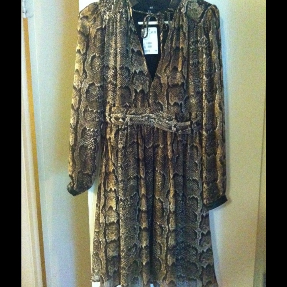 H&m snake print dress