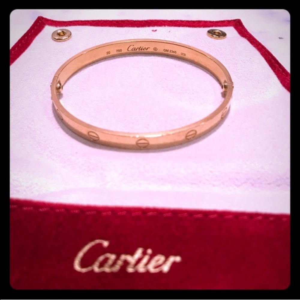 CARTIER- ROSE GOLD LOVE CUFF SCREW BRACELET