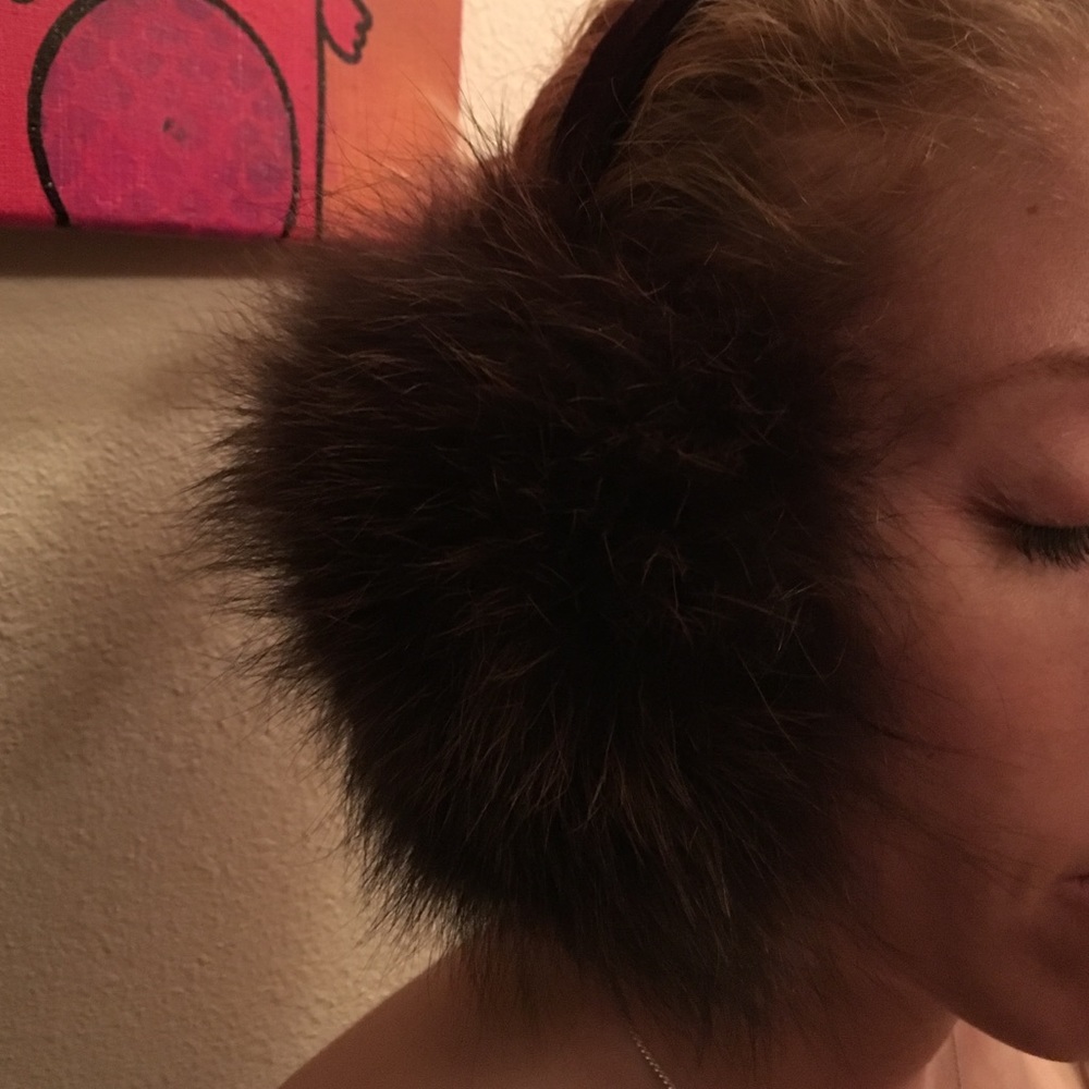 Rabbit fur ear muffs