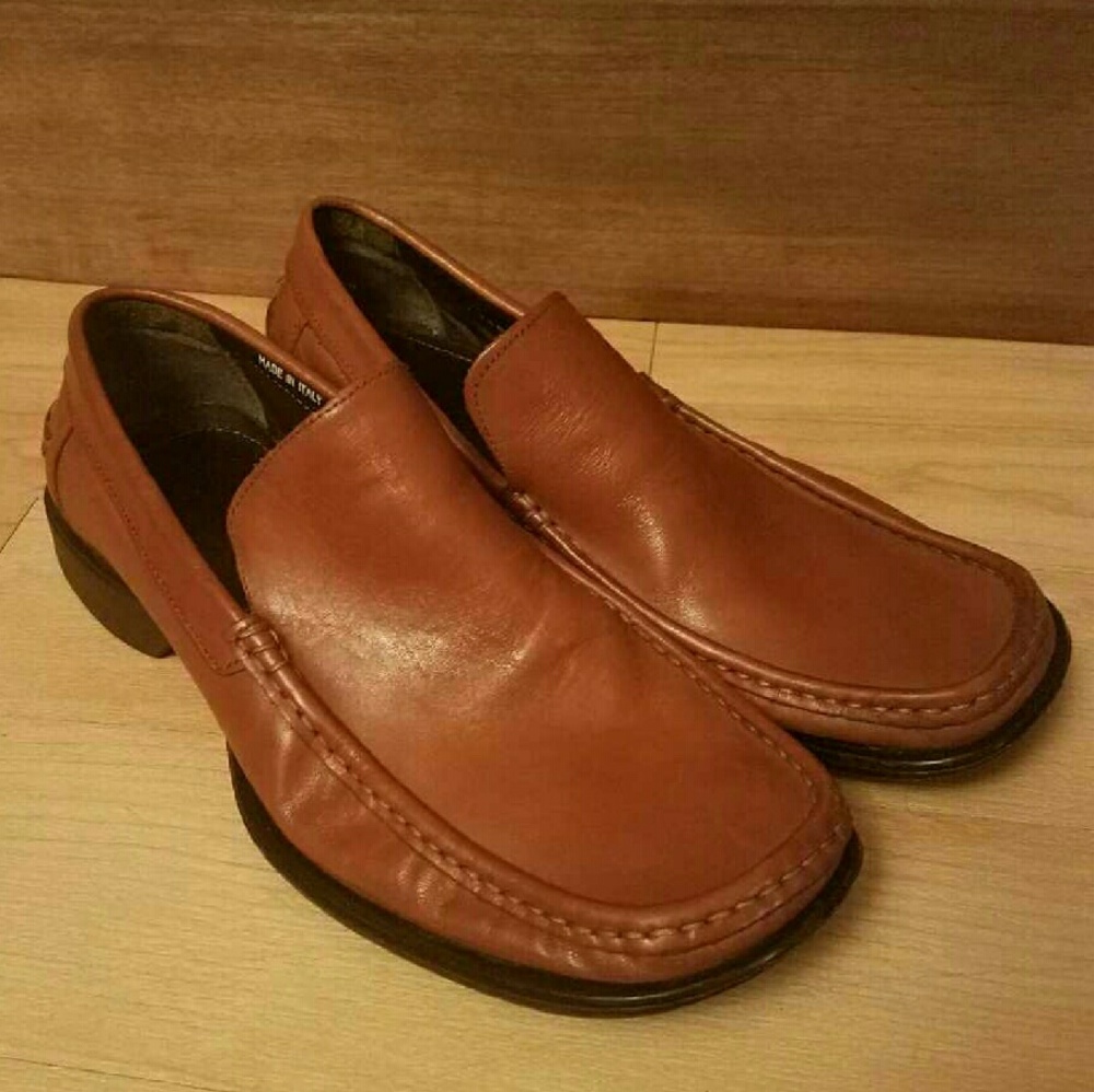 ALDO Lgt. Brown Leather Loafers Size EU41 Fits 9.5