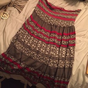 Strapless cotton dress