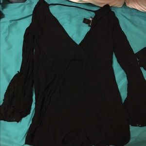 Sexy black romper.