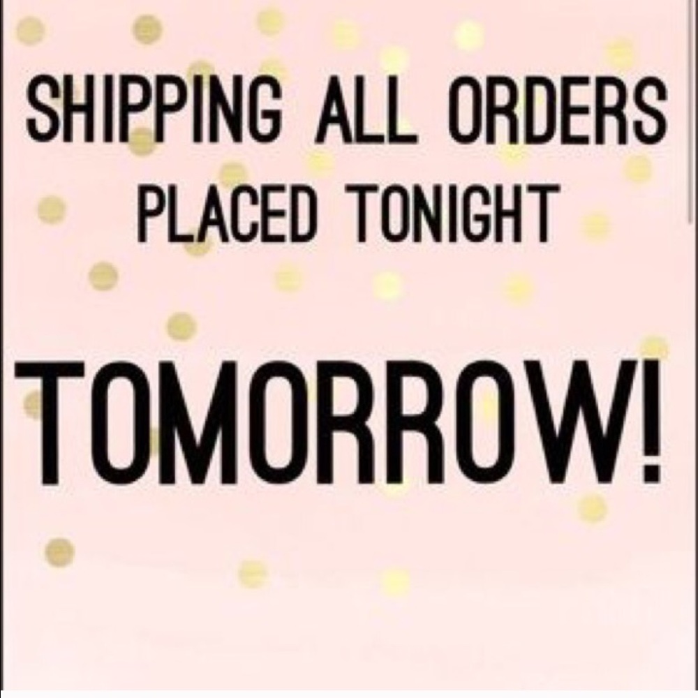 Shipping out in an hour as well