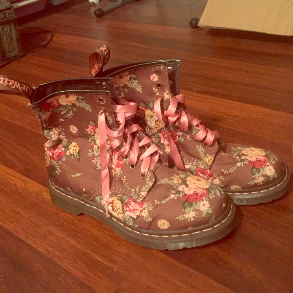 Brand new floral doc martins