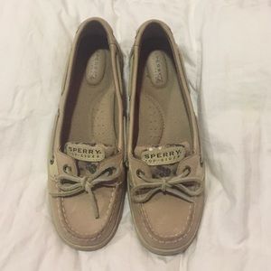 Cheetah print sperrys