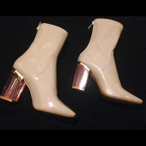 Public Desire Chloe Perspex Heeled Ankle Boots