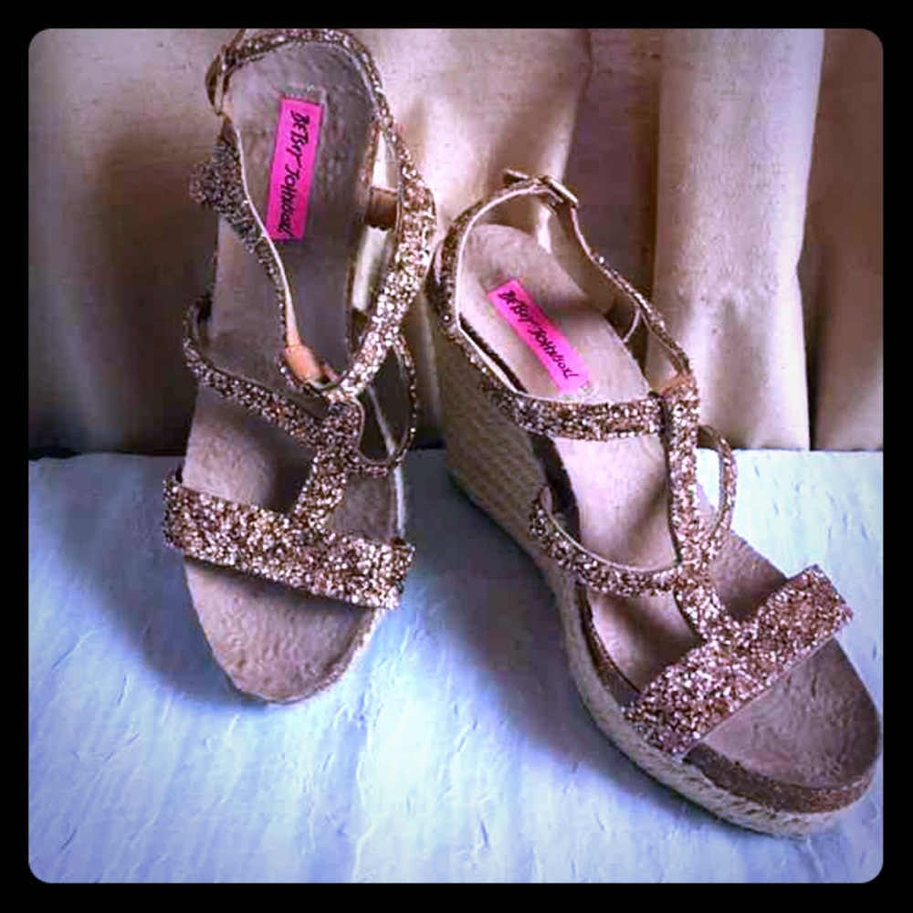 Blingy Betsey Johnson Wedges