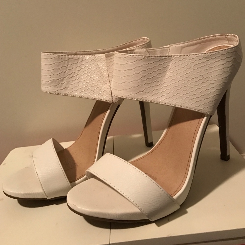 Mossimo White Open Toe High Heels
