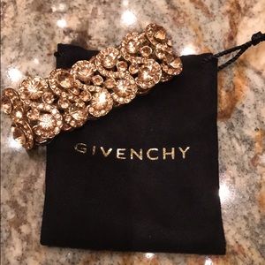 Givenchy rose gold stone elastic bracelet
