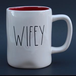 Rae Dunn WIFEY mug with red interior