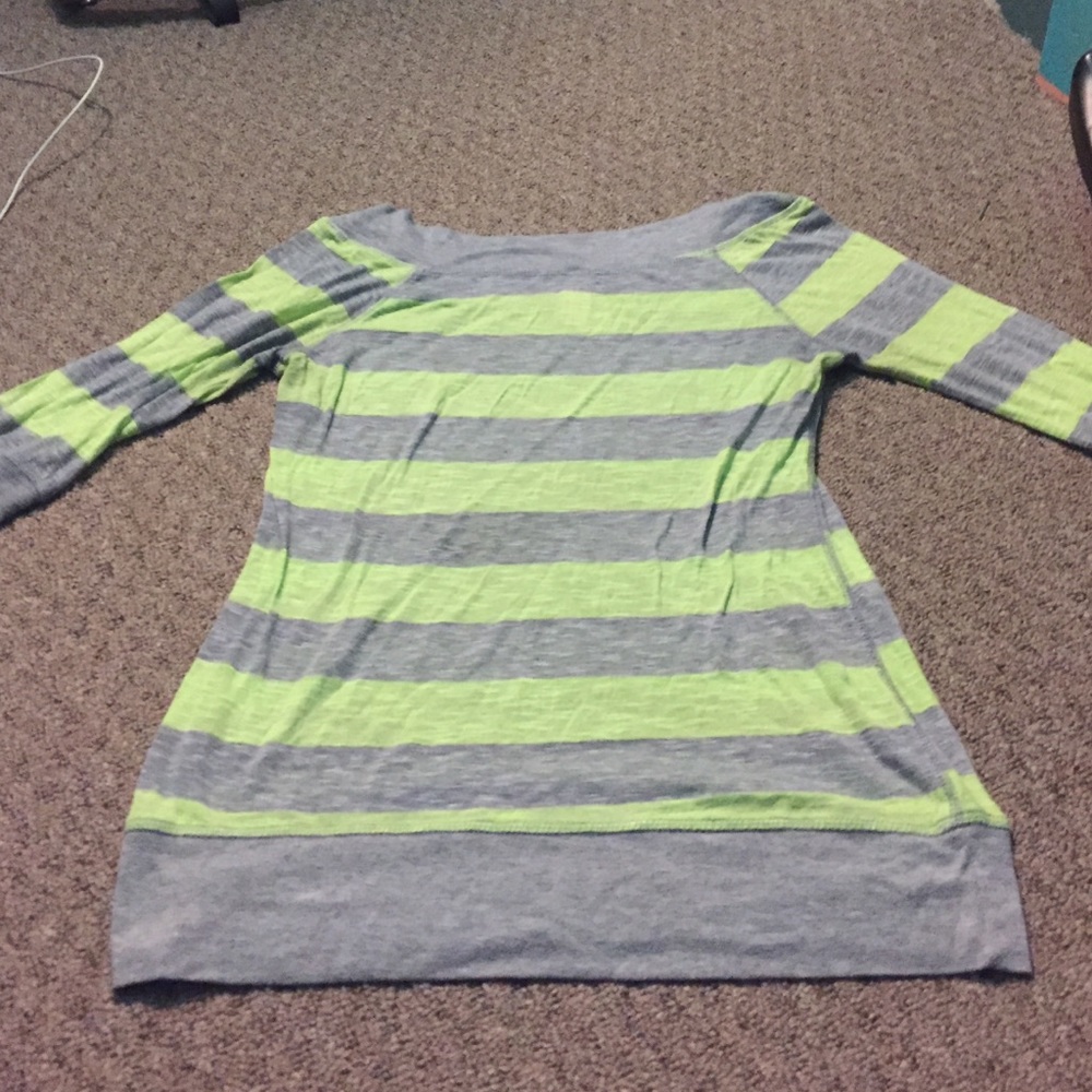 Green and gray top