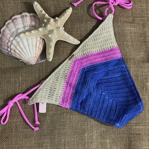 Victorias Secret Bikini Crochet String Bottom Swim - Picture 2 of 3