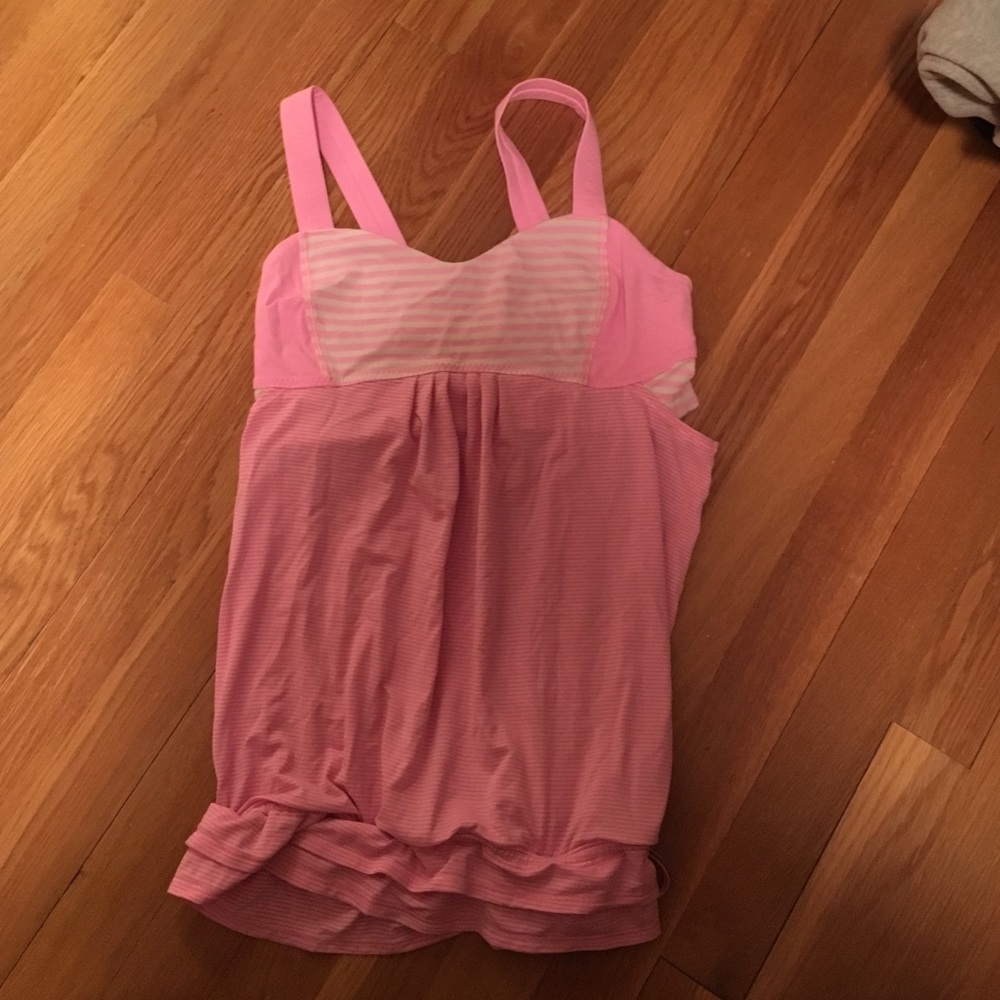 Pink Stripped Lululemon Tank Top
