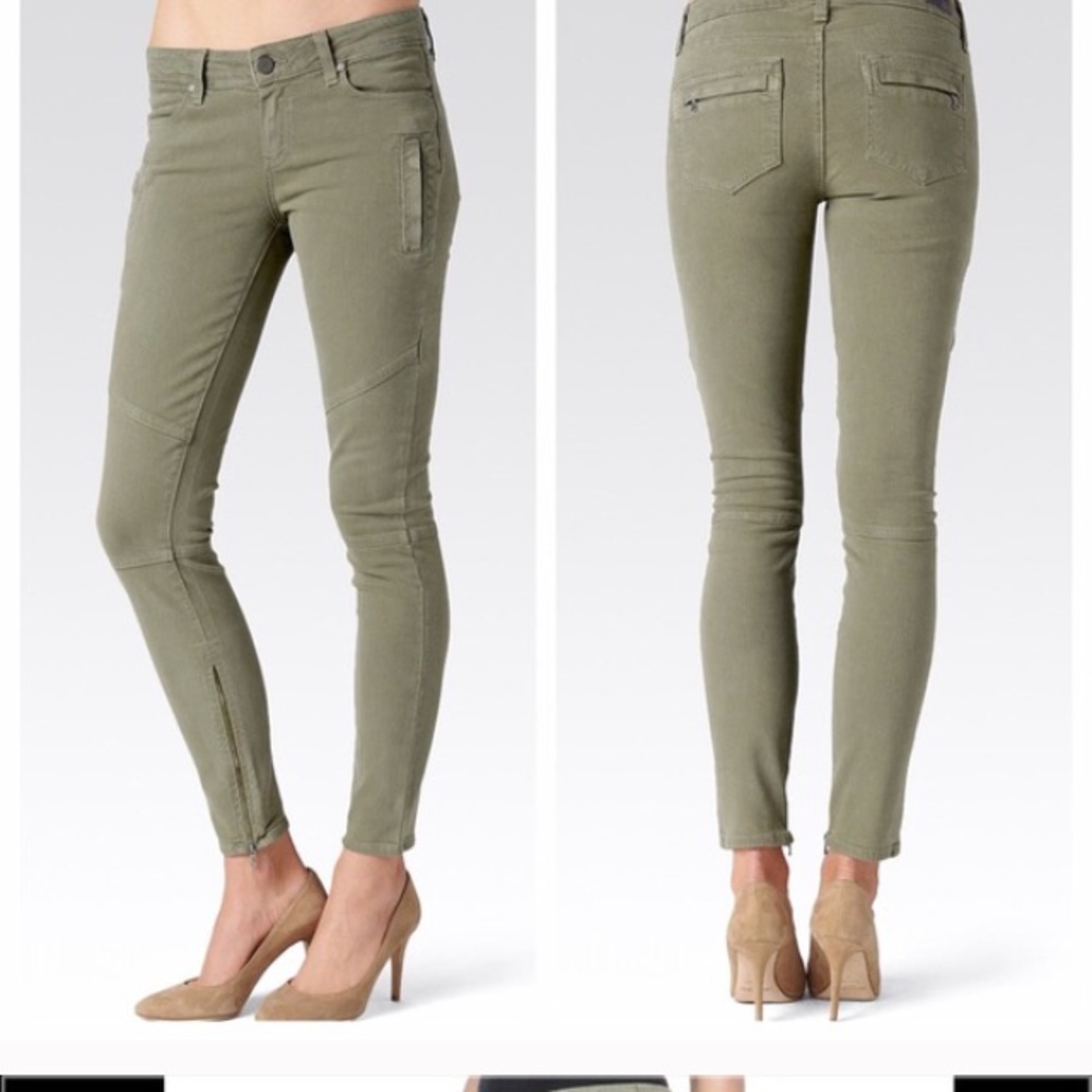 PAIGE GREN FATIGUE SKINNY JEANS