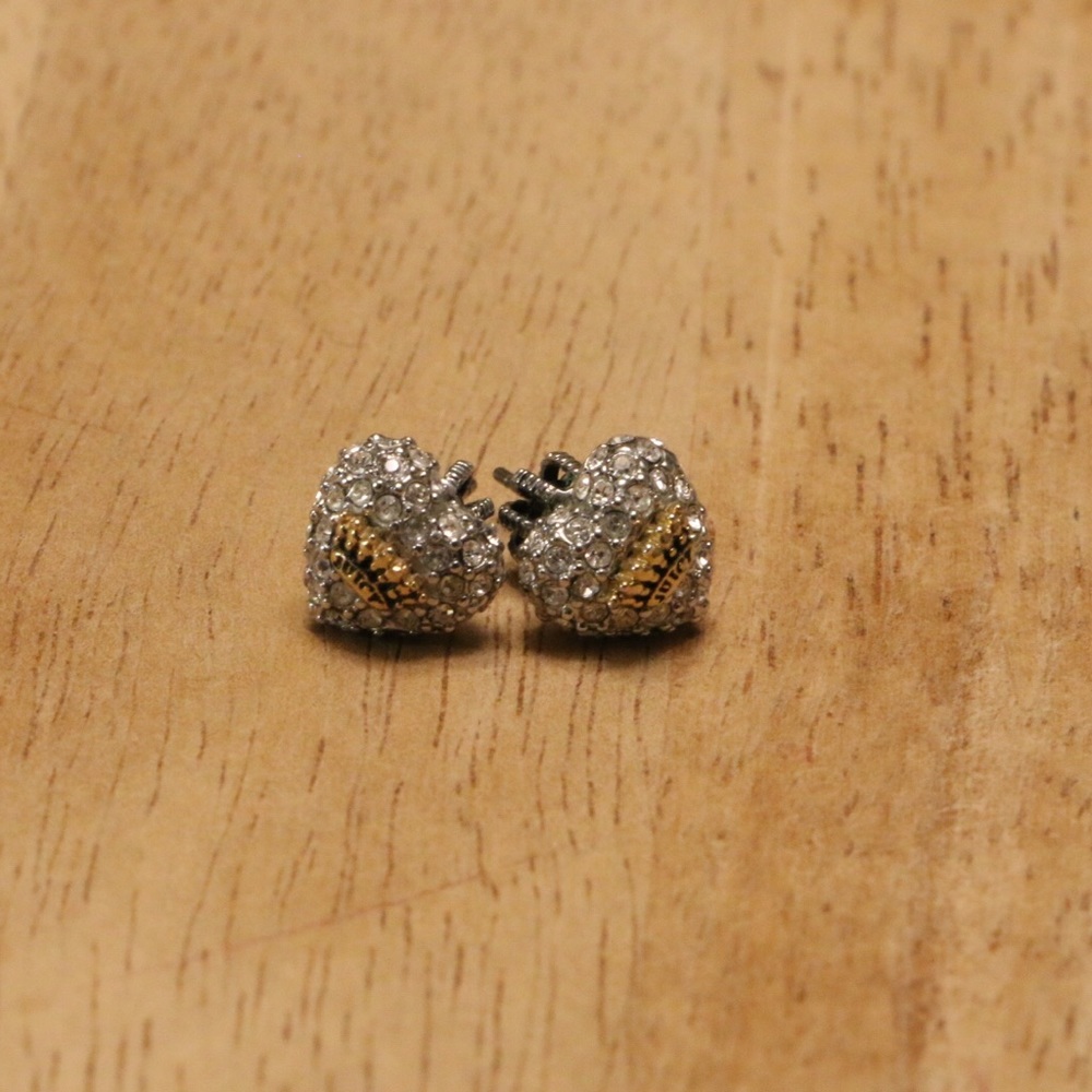 Pave Heart Stud Earring