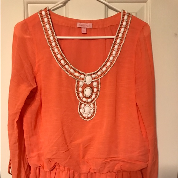 Lilly Pulitzer Delisa Yummy Melon sz s - Picture 2 of 2