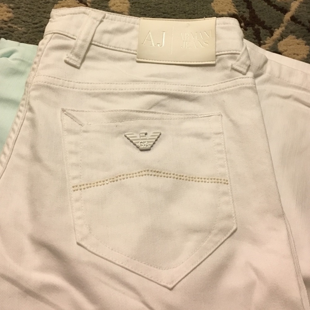 ARMANI white jeans