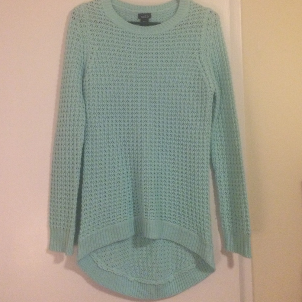 Waffle tunic sweater