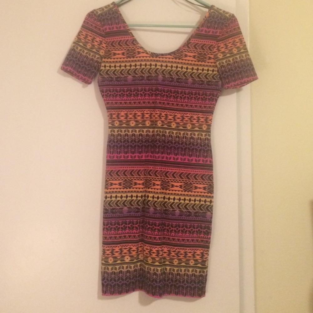 Aztec print dress