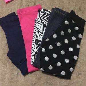 5 pairs of little girls leggings