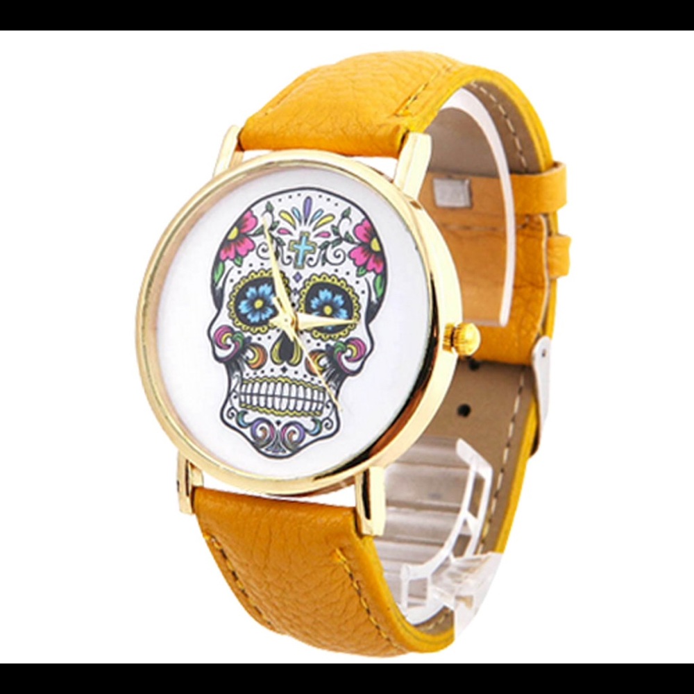 Ladies Sugar Skull Tattoo Watch