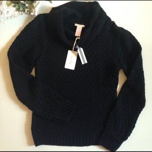 TULLE Black Sweater NWT