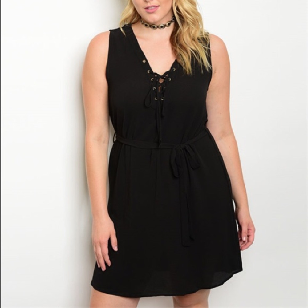 ON $ALE!!! 1X, 2X, 3X Cute Black Dress