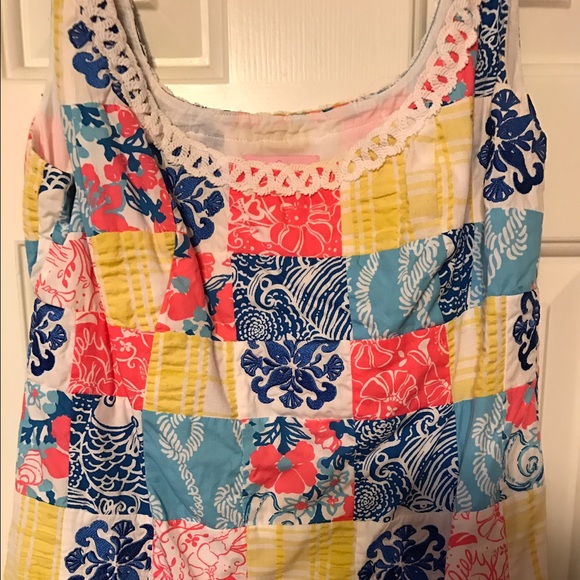 Lilly pulitzer patchwork dress sz 4 - Picture 2 of 2