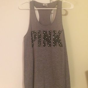 Tank top with rhinestones