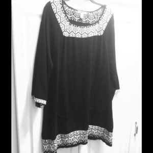 Sweater Dress /Black & white