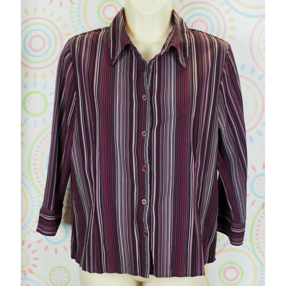 Women 3/4 Sleeve Business Work Shirt