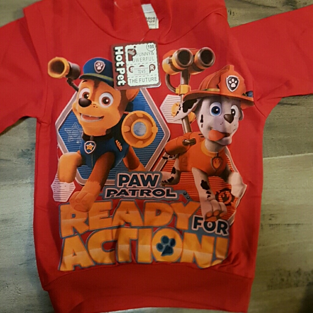 Paw Patrol Hoodie Sweater new 3T