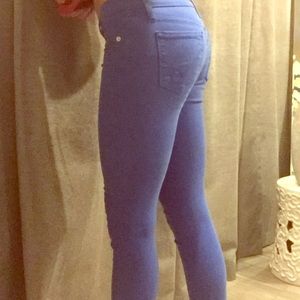 Bebe cropped blue jeans