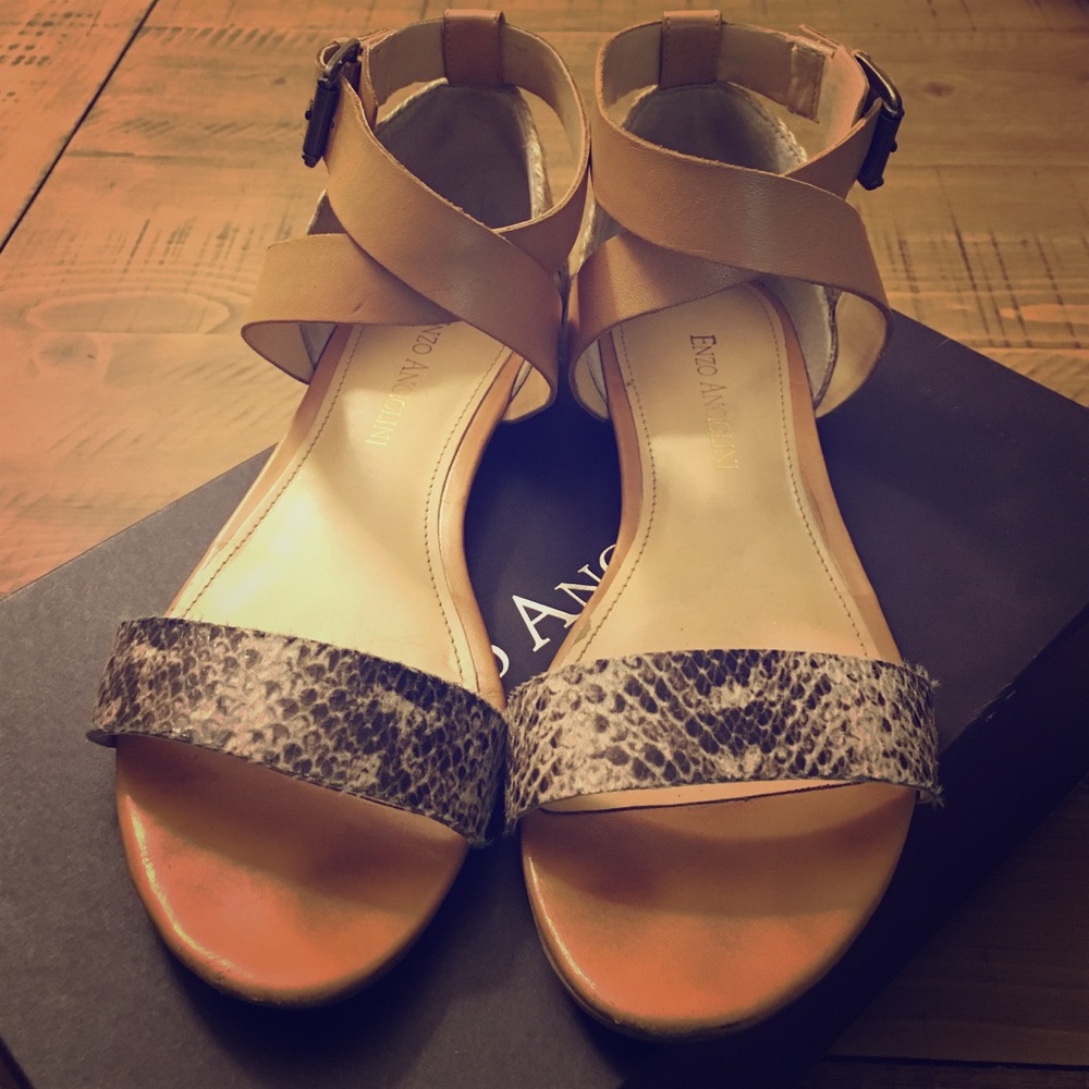 Enzo Angiolini ankle wrap sandals