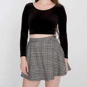 American Apparel: Black and Ivory Circle Skirt