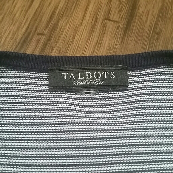 Talbots Nautical Ruffle Cardigan - Picture 2 of 3