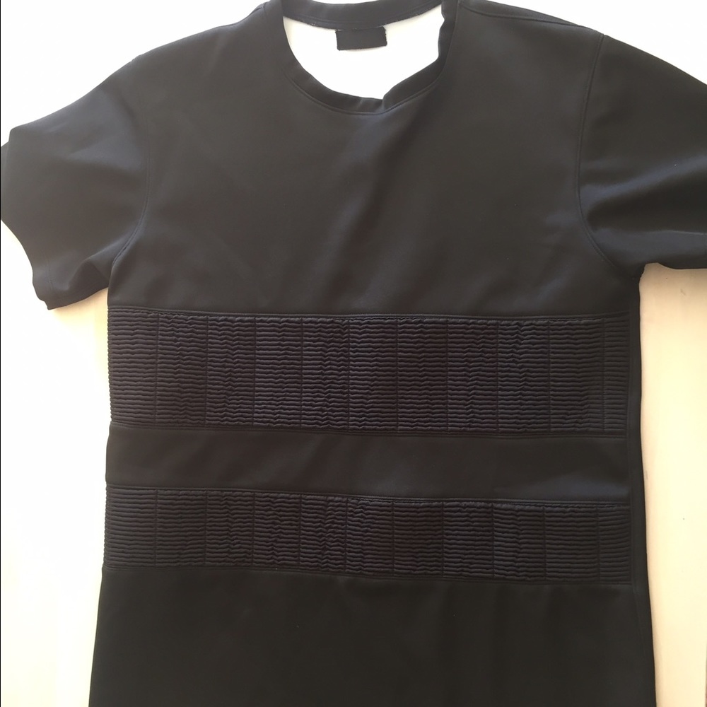 En Noir black scuba textured tee