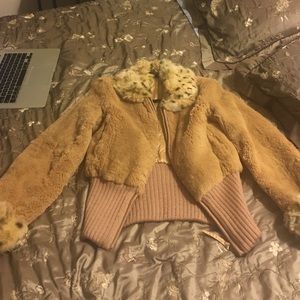 June rabbit fur reversible jacket