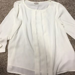 LOFT pleated front blouse